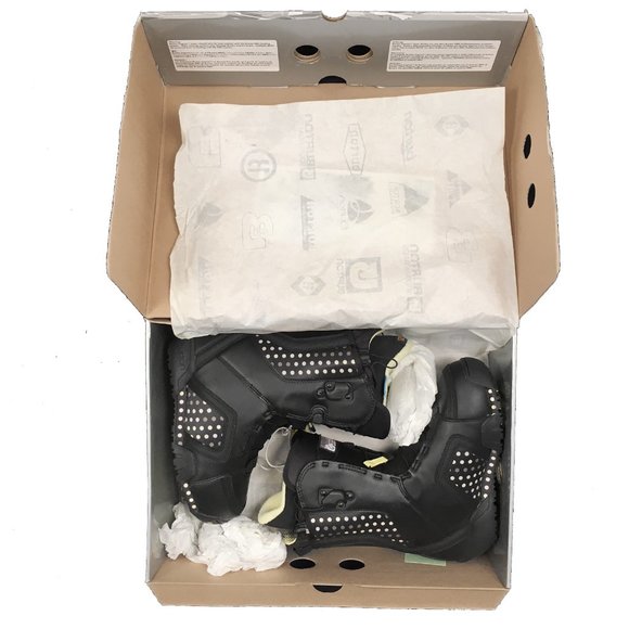 NEW Burton Emerald Womens Snowboard Boots!  Black With Polka Dots  Size 4 5 6 - Picture 1 of 2
